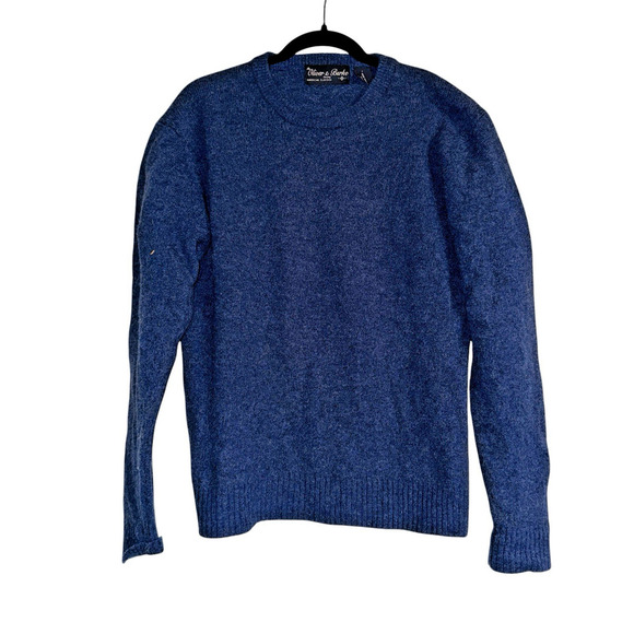 The Oliver & Burke 100% Lambs Wool Pullover Sweater Preppy Nautical Fisherman - Picture 1 of 7